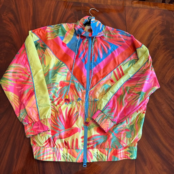 FARM RIO Mixed Painted Birds Windbreaker - Picture 11 of 17